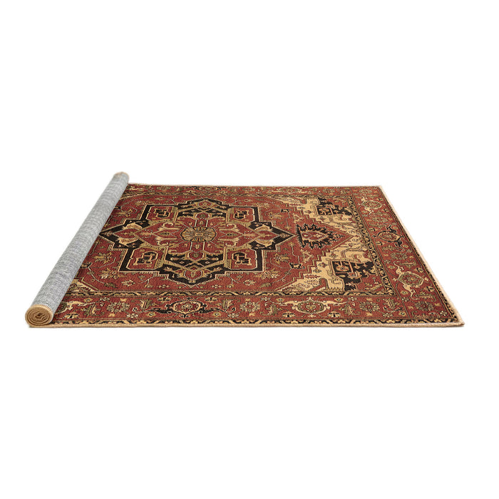 Sideview of Machine Washable Oriental Brown Industrial Rug, wshurb2629brn