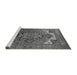 Sideview of Machine Washable Oriental Gray Industrial Rug, wshurb2629gry