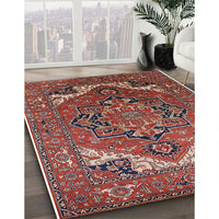 Mid-Century Modern Red Oriental Rug, urb2629