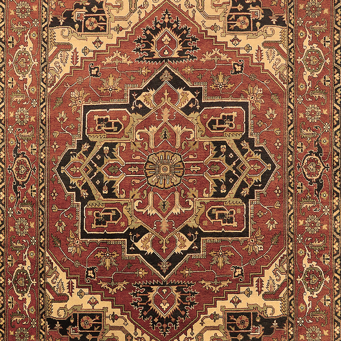 Machine Washable Oriental Brown Industrial Rug, wshurb2629brn