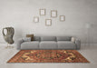 Machine Washable Oriental Brown Industrial Rug in a Living Room,, wshurb2629brn