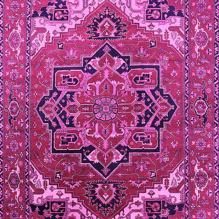 Machine Washable Oriental Pink Industrial Rug, wshurb2629pnk