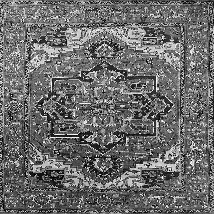 Square Oriental Gray Industrial Rug, urb2629gry