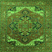 Square Oriental Green Industrial Rug, urb2629grn
