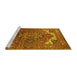 Sideview of Machine Washable Oriental Yellow Industrial Rug, wshurb2629yw