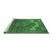 Sideview of Machine Washable Oriental Emerald Green Industrial Area Rugs, wshurb2629emgrn