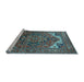 Sideview of Machine Washable Oriental Light Blue Industrial Rug, wshurb2629lblu