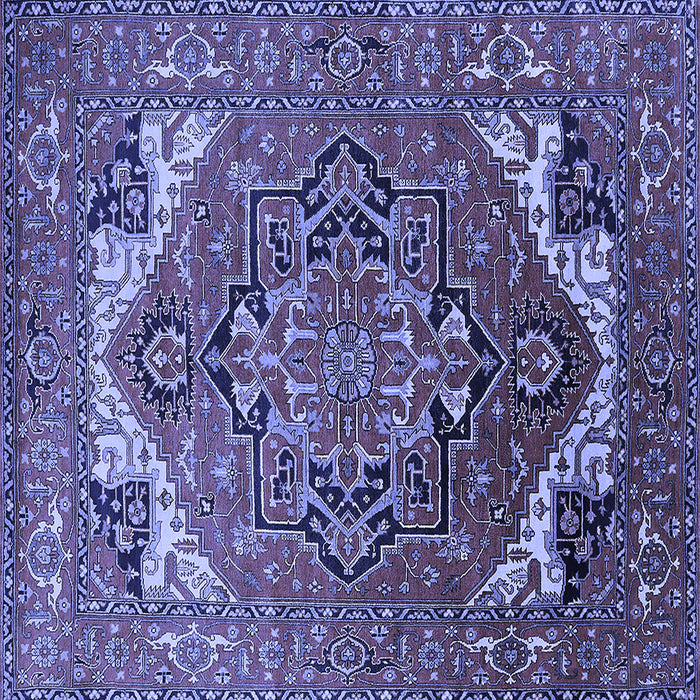 Square Oriental Blue Industrial Rug, urb2629blu