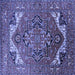 Square Oriental Blue Industrial Rug, urb2629blu