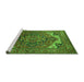 Sideview of Machine Washable Oriental Green Industrial Area Rugs, wshurb2629grn