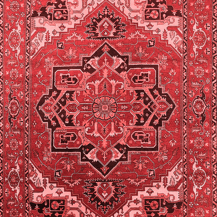 Machine Washable Oriental Red Industrial Rug, wshurb2629red