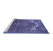 Sideview of Machine Washable Oriental Blue Industrial Rug, wshurb2629blu