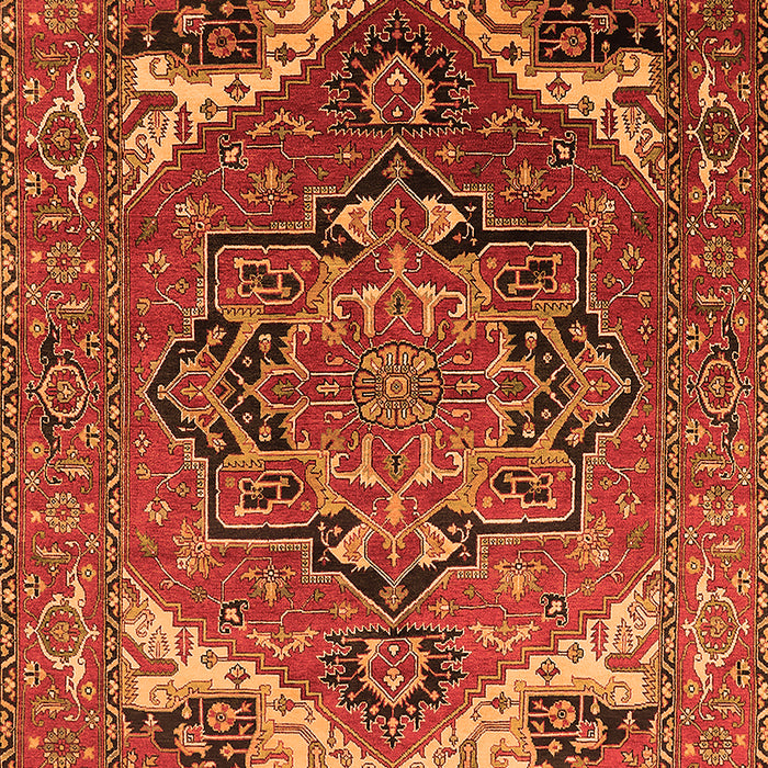 Machine Washable Oriental Orange Industrial Area Rugs, wshurb2629org