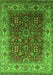 Machine Washable Oriental Green Traditional Area Rugs, wshurb2630grn