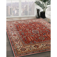 Mid-Century Modern Red Oriental Rug, urb2630
