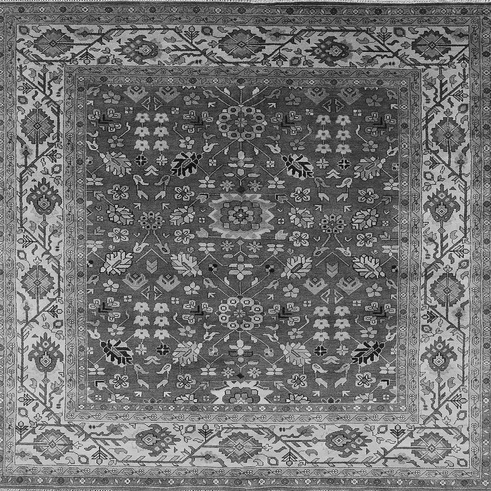 Square Oriental Gray Traditional Rug, urb2630gry