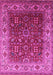 Machine Washable Oriental Pink Traditional Rug, wshurb2630pnk