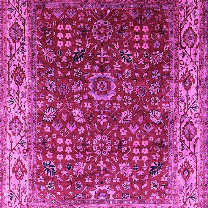Machine Washable Oriental Pink Traditional Rug, wshurb2630pnk