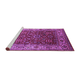 Sideview of Machine Washable Oriental Purple Traditional Area Rugs, wshurb2630pur