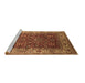 Sideview of Machine Washable Oriental Brown Traditional Rug, wshurb2630brn