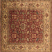 Square Machine Washable Oriental Brown Traditional Rug, wshurb2630brn