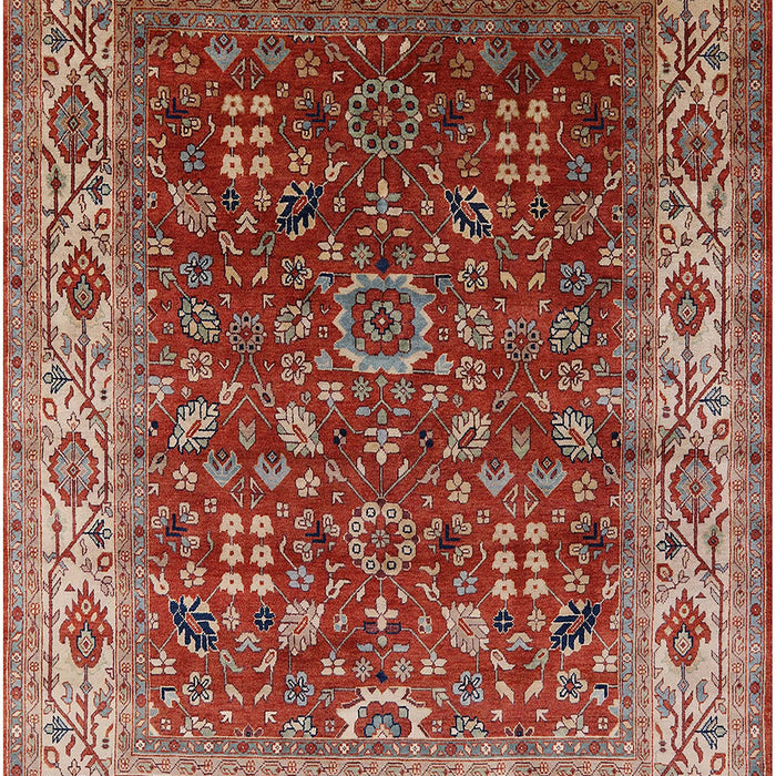 Mid-Century Modern Red Oriental Rug, urb2630