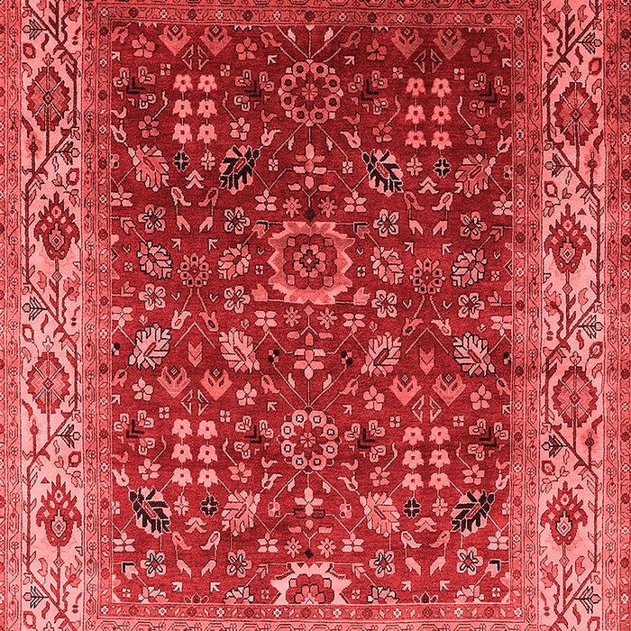 Machine Washable Oriental Red Traditional Rug, wshurb2630red