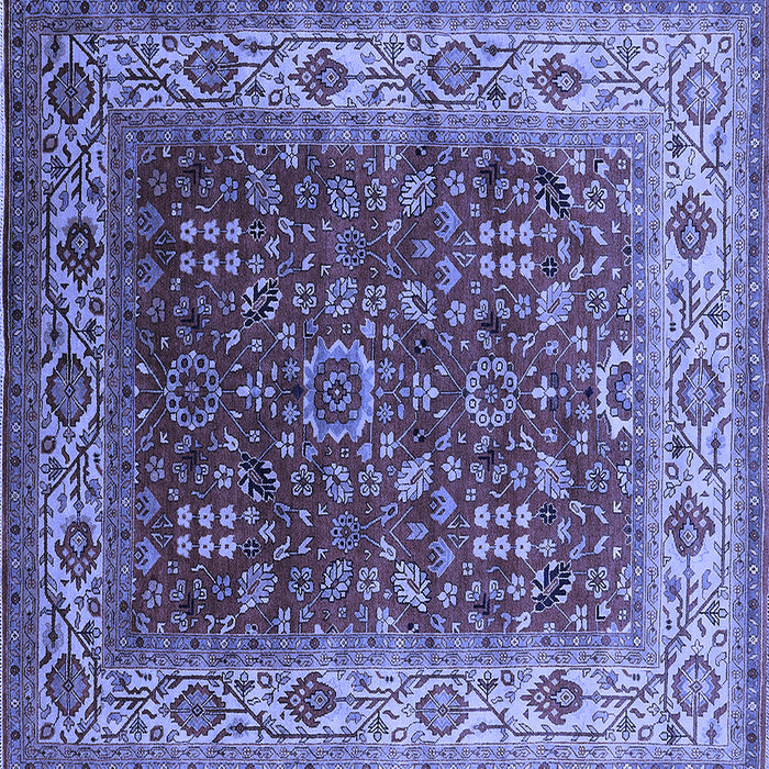 Square Oriental Blue Traditional Rug, urb2630blu