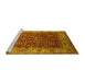 Sideview of Machine Washable Oriental Yellow Traditional Rug, wshurb2630yw