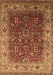 Machine Washable Oriental Brown Traditional Rug, wshurb2630brn