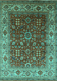 Oriental Turquoise Traditional Rug, urb2630turq