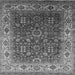 Square Machine Washable Oriental Gray Traditional Rug, wshurb2630gry