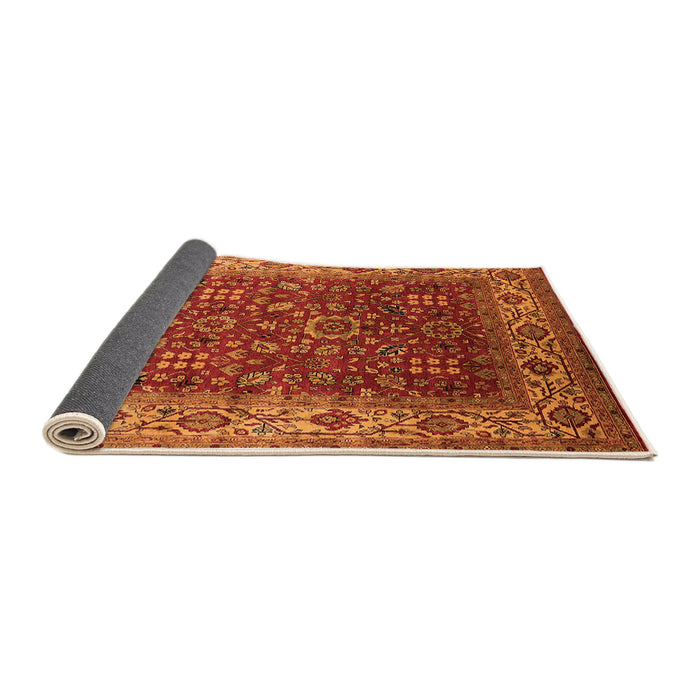 Sideview of Oriental Orange Traditional Rug, urb2630org