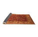 Sideview of Oriental Orange Traditional Rug, urb2630org