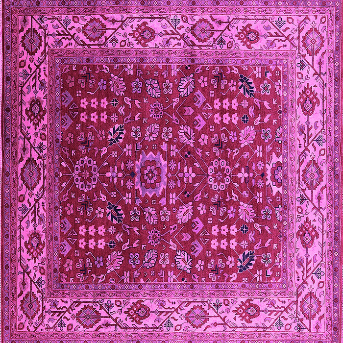 Square Oriental Pink Traditional Rug, urb2630pnk