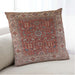 Lifestyle Image of Mid-Century Modern Urban Square Red Throw Pillow, 18 inch by 18 inch, pwurb2630