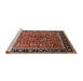 Sideview of Machine Washable Industrial Modern Light Copper Gold Rug, wshurb2631