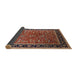 Sideview of Mid-Century Modern Light Copper Gold Oriental Rug, urb2631