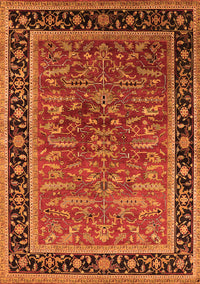 Oriental Orange Traditional Rug, urb2631org