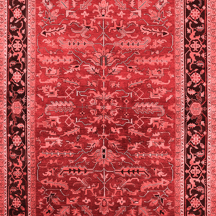 Machine Washable Oriental Red Traditional Rug, wshurb2631red