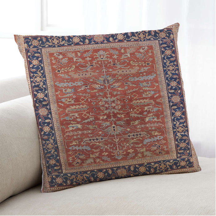 Lifestyle Image of Mid-Century Modern Urban Square Light Copper Gold Throw Pillow, 18 inch by 18 inch, pwurb2631