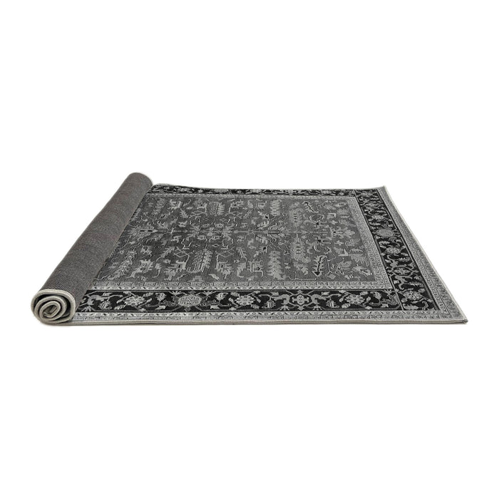 Sideview of Oriental Gray Traditional Rug, urb2631gry