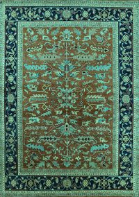 Oriental Turquoise Traditional Rug, urb2631turq