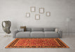 Machine Washable Oriental Orange Traditional Area Rugs in a Living Room, wshurb2631org