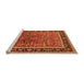 Sideview of Machine Washable Oriental Orange Traditional Area Rugs, wshurb2631org