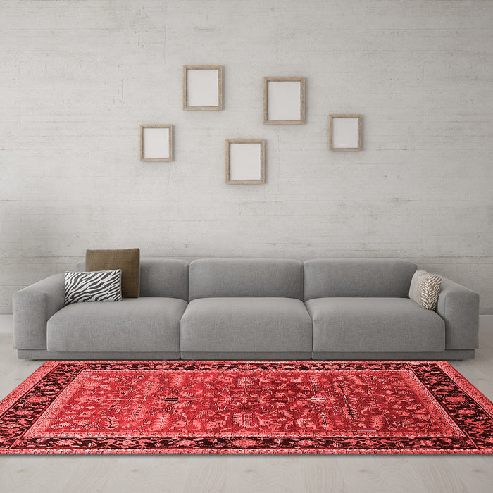 Traditional Red Washable Rugs