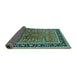 Sideview of Oriental Turquoise Traditional Rug, urb2631turq