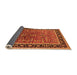 Sideview of Oriental Orange Traditional Rug, urb2631org