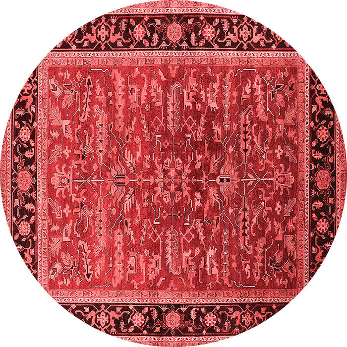 Machine Washable Oriental Red Traditional Rug, wshurb2631red