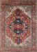 Mid-Century Modern Fire Brick Red Persian Rug, urb2632
